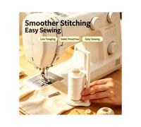 Large Capacity Thread Spool Stand for Sewing Machine - Steady Base for Smooth Feed White