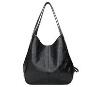 Large Capacity Tote Bag For Women Girls PU-Leather Handbag Stylish Shoulder Bag Shopping Dating Bag Female Crossbody Bag Large Capacity Tote Bag For Women Soft Pu Leather-shoulder Bags Retro Hand Bags