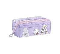 Large Capacity Transparent Pencil Case, Clear Dual-Layer Prism Design Pencil Bag, Multi-Functional Stationery Organizer with Zipper for Girls, School Supplies, and Office Storage