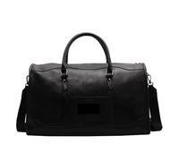 Large Capacity Travel Bag Pu Leather Golf Boston Shoulder Handbag Leisure Sports Fitness Suitcase Weekender Duffle for Work Business School College Travel(Black)