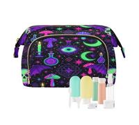 Large Capacity Travel Goth Halloween Witchy Magical Waterproof Women's Coin Purse for Travel Organizer