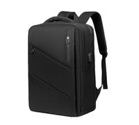Large Capacity Travel Laptop Backpack, Lightweight Anti Theft Business Travel Backpack with USB Charging Port, Waterproof Commuting Daypack with Trolley Sleeve,Black,15 inch