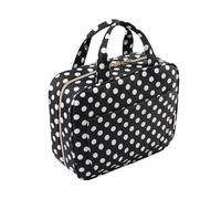 Large Capacity Travel Organizer Bag - Cosmetic Toiletry Case for Business Trip, Foldable Makeup Storage Handbag with Handle, Student Clutter Organizer, Space-Saving All-Season Use(W Dot,32L 10W 23H cm