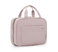 Large Capacity Travel Organizer Bag - Cosmetic Toiletry Case for Business Trip, Foldable Makeup Storage Handbag with Handle, Student Clutter Organizer, Space-Saving All-Season Use(Pink,32L 10W 23H cm)