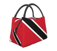 Large Capacity Trinité-et-Tobage Flag Lunch Bag for School Work Kids Girls Boys Women Men Travel Tote Bag Lunch Box School Lunchbox Tote Outdoor Picnic Lunchboxes for Travel Picnic