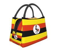 Large Capacity Uganda Flag Lunch Bag for School Work Kids Girls Boys Women Men Travel Tote Bag Lunch Box School Lunchbox Tote Outdoor Picnic Lunchboxes for Travel Picnic