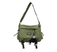 Large Capacity Unisex Shoulder Bags Japan Korean style Leisure Bags Waterproof Nylon Messenger Bags Black Oxford Book Bags, Army Green, M, Rucksack Backpacks
