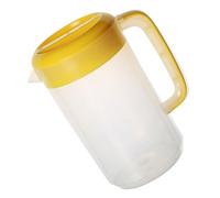 Large Capacity Water Pitcher with Lid, 3 Quart Yellow | Food Safe Jug, Easy Pouring Spout Control, for Coffee, Lemonade, Office Pantry, Everyday Hydration