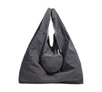 Large Capacity Water Resistant Heart Print Shopping Bag Foldable Nylon Holder With Reinforced Handles For Men Women Daily Needs 2025 Water Resistant Heart Design Carryall