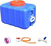 Large Capacity Water Tank with Faucet and water pipe for Household and Outdoor Use - portable plastic water storage cube