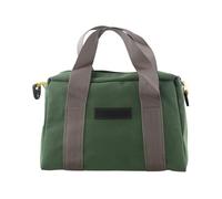 Large Capacity Waterproof Oxford Canvas Tool Bag Wear-Resistant Storage for Mechanics Diyers 30X12X18Cm Green/Grey