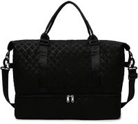 Large Capacity Waterproof Travel Duffle Bag for Women Lightweight Carryall Tote with Reinforced Handles Perfect Short Trips Business Weekend Getaways(Black)