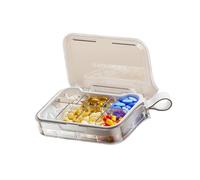 Large Capacity Weekly Box Sealed Portable with Silicone for Travel Large Capacity Pills Organizers