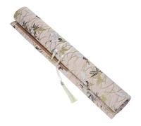 Large-Capacity White Cloth Brush Pen Roll Case for Calligraphy and Painting, Easy to Carry and Use, Pencil Wrap Organizer for Students and Artists