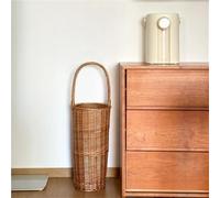 Large Capacity Wicker Umbrella Holder with Handle - Stylish Umbrella Stand for Entryway, Indoor & Outdoor Use, and Functional Umbrella Storage Solution