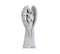 Large Capacity Windproof Praying Statue Elegant Resin Sculpture for Family Garden Commemorative Desktop Ornament (A, 8 * 4 * 20)