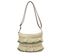 Large Capacity Women Satchel Handbag with Detachable Adjustable Strap | Ruffles Straw Handmade Beach Bag with large capacity, adjustable strap, clash of colours, suitable for travel, camping and
