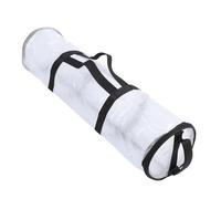 Large Capacity Wrapping Paper Storage Bag, Transparent Foldable Reusable Present Wrap Organizer for Multiple Rolls with Dust Resistant Design for Holiday Gift (Transparent White)