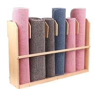 Large Capacity Yoga Mat Holder Box - Wooden Storage Rack for 6 Mats, Blankets & Sports Accessories - Ideal Organizer for Yoga Studios & Home Fitness Spaces.