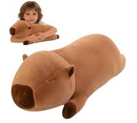 Large Capybara Plush Toy - Long Plush Capybara Body Pillow, Adorable Kawaii Stuffed Animal Gift for Christmas, Birthday, and New Year (70 cm)