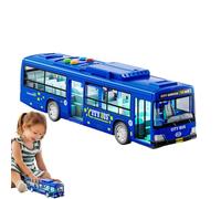 Large Car Model - Music Sound Effects, Durable Build | Electric Bus Toy with Functional Lights and Doors for Kids Learning Entertainment and Role-Playing Activities in Playrooms or Parties
