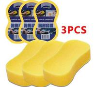 Large Car Wash Cleaning Sponge Set, Absorbent Foam For Vehicle And Kitchen Use, 3 Piece Pack