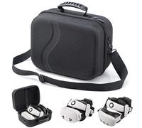 Large Carrying Case for Meta Quest 3S/Quest 3, Hard Shell Travel Case Compatible with BOBOVR S3 Pro/KIWI Design Battery Head Strap, Quest 3S/3 Controller and Accessories, Portable Travel Bag, Black