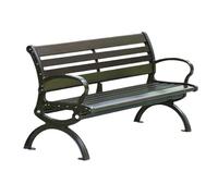 Large Cast Aluminium Outdoor Garden Bench Durable Patio Seat Stylish Park Leisure Chair Weather-Resistant Iron Bench for Garden and Patio Use