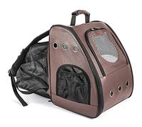 Large Cat Backpack, Fits Large Fat Cat up to 9kgs (20 lbs), Leather Cat Carrier Backpack, Airline Approved Cat Travel Vented Backpack Carrier