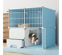 Large Cat Cage - Cat Cages Indoor Large with Litter Box Diy Cat Playpen Detachable Metal Wire Kitten Kennels Crate Small Animal Cage for Pet