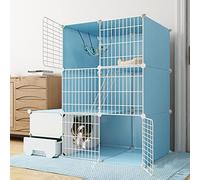 Large Cat Cage - Cat Cages Indoor Large with Litter Box Diy Cat Playpen Detachable Metal Wire Kitten Kennels Crate Small Animal Cage for Pet