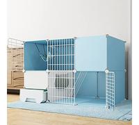 Large Cat Cage - Cat Cages Indoor Large with Litter Box Diy Cat Playpen Detachable Metal Wire Kitten Kennels Crate Small Animal Cage for Pet