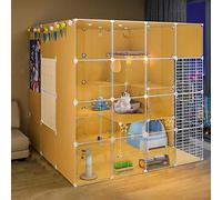 Large Cat Cage, Cat Enclosures Indoor, Pet Cages for Cats, Dog Cage Hd Cat Cage Indoor Cat Enclosures Diy Design Black Kitten Playpen for Pet Puppies Ferret Hedgehog Guinea Pig