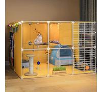 Large Cat Cage, Cat Enclosures Indoor, Pet Cages for Cats, Dog Cage Hd Cat Cage Indoor Cat Enclosures Diy Design Black Kitten Playpen for Pet Puppies Ferret Rabbit Hedgehog Guinea Pig