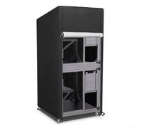 Large Cat Cage Cover 191x107x191cm Windproof Design(63.5 * 63.5 * 158cm) | for rugged flexible material, prevents sun damage dirt debris, extends hutch lifespan, black color, heavy duty build