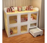 Large Cat Cage, DIY Cat Playpen, Pet Cage, With pull-out cat litter box, suitable for indoor and balcony, Easy to Assemble Cattery, Large Exercise Place Ideal for 1-3 Cat
