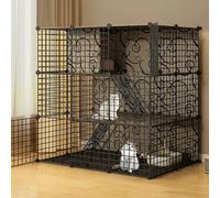 Large Cat Cage - Diy Metal Wire Playpen For 1-5 Cats, Spacious Outdoor Cat Enclosure & Detachable Kennels For Small Animals, Ideal Exercise Space