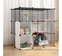 Large Cat Cage Indoor - Diy Cat Playpen Detachable Cat Outdoor Enclosure Small Animals Cages Cat Fence - Large Exercise Place Ideal For 1-3 Cats,111x75x110cm-B