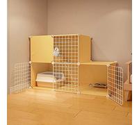 Large Cat Cage Indoor Enclosure, Multi-Level Pet Playpen, DIY Kennels for Small Animals and Kittens, Spacious and Durable Cat Crate with Exercise Space