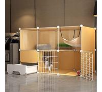 Large Cat Cage Indoor - Multi-Purpose Home for Small Animals like Cats, Ferrets, Chinchillas, and Rabbits with Included Litter Box