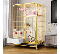 Large Cat Cages Indoor - Cat Cage With Litter Box,Cat Crate With Wheels Cat Playpen Kitten Cage Small Animals - For Small Animal Puppies Kitties Bunny,78x55x108cm