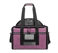 Large Cat Carrier,Cat Carry Bag Airline Approved,Cats Carrier Large Breathable Soft-Sided with Locking Zippers,Pet Carriers for Car Travel, Bus, Subway,Picnic, Hiking (Pink)