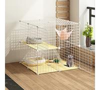 Large Cat Crate, Foldable Indoor/Outdoor Cat Carrier, Spacious Cat Cage Playpen, Durable Pet Enclosure (Size: 75cm x 75cm x 73cm) for Cats and Kittens