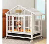 Large Cat & Dog Cage Indoor Enclosure, Removable Wire Pet Crate for Cats, Bunnies & Puppies, Spacious Single-Layer Design (Black, 70x52x78 cm)