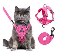 Large Cat Harness and Leash Set for Walking Adjustable Escape Proof Vest Reflective Breathable Mesh with 4 Buckles for Large Cats