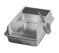 Large Cat Litter Tray - Deep Semi Enclosed | Anti Spill Odour Control Easy Cleaning Design | Litter Box - Flats Apartments Living Rooms Cars Travel Spaces