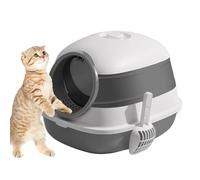Large Cat Litter Tray, Odour-Controlled, Foldable Toilet for Kittens, with Shovel and Lid, Cat Litter Tray, for Pets Outdoors, at Home, in the Flat and when Travelling