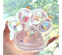 Large Cat Paw Taba Squishy Toy Clear Cat Paw Fufu Squeeze Toys Kitty Fidget Toy for Stress Relief Cute Sensory Fidget Toys Family Squishy for Party Favors Sensory Anxiety