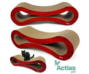 Large Cat Scratcher Cardboard Scratching Pad Board Sofa Bed Faux Wood