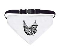 Large 'Cat Sleeping In Hammock' Dog/Cat/Pet Bandana (PD00062988)